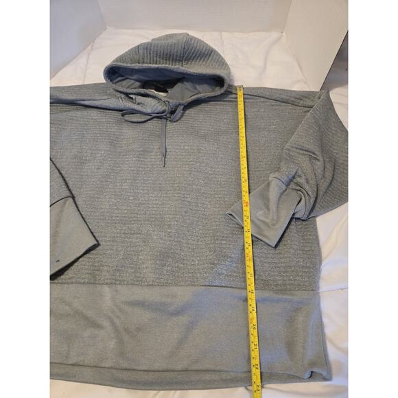 Nike Dri-fit Womens Sweatshirt Hoodie Sz XL Gray Black Rib Back Logo Workout - Picture 7 of 7